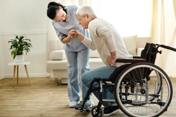 Patient cleaning at nursing home